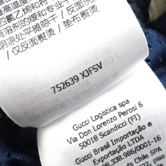 Gucci 23AW 752639 All-over Design Shorts Navy White Red XS With Box Made In